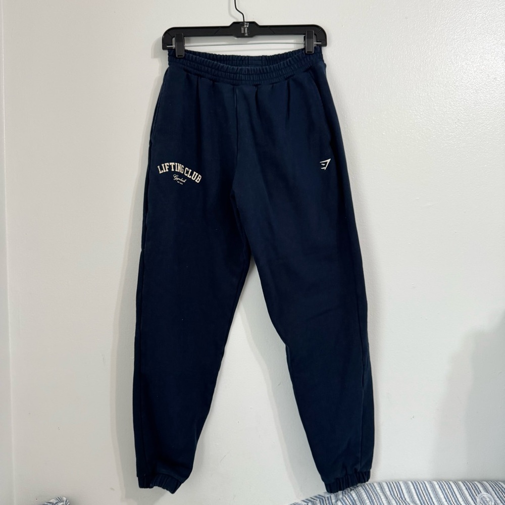 Gymshark Lifting Club Navy Cuff Oversized Joggers